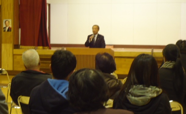 本日４月７日午後７時より片山会館で個人演説会を行います